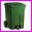 Pojemnik na odpady bytowe - model MGB 400 zielony, o pojemnoci 400 litrw, 3 koowy