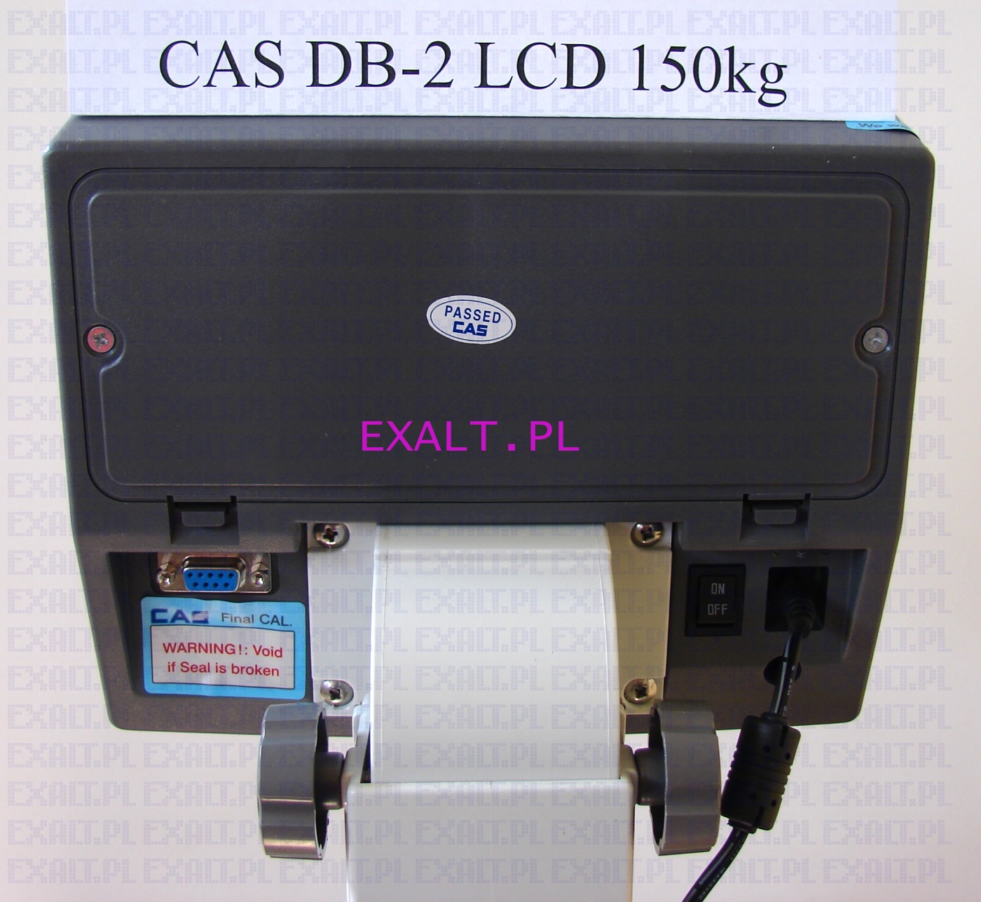 Waga platformowa CAS DB-2 LCD 150kg (Funkcje limitu i liczenia szt.) z interfejsem RS 232 i z akumulatorem, legalizowana