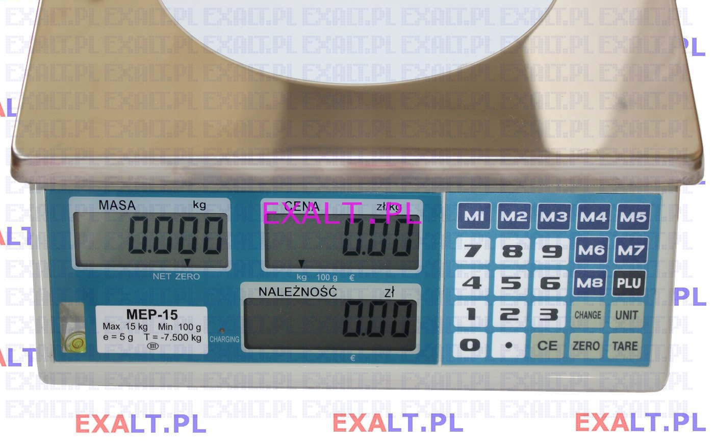 Waga sklepowa MEP-15, zakres 15kg z wbudowanym akumulatorem i z legalizacj