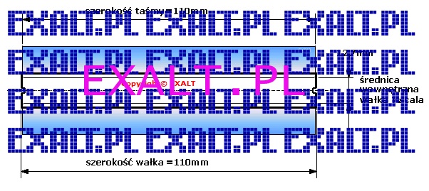 kalka barwica woskowa serii 2300 na waku 0,5 cala rozmiar 110 mm x 74m, szeroko waka 110mm (standard do drukarek Zebra)