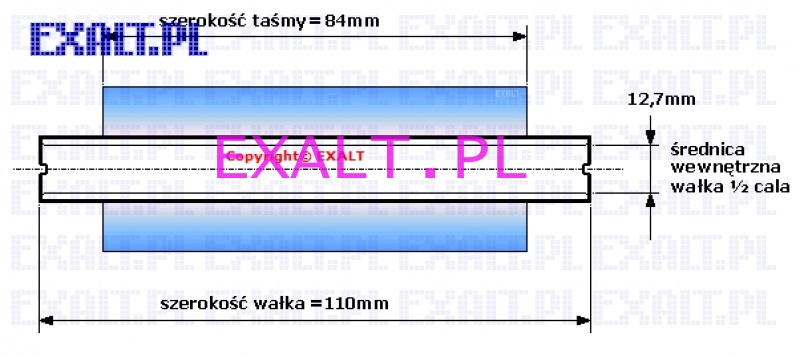 tama termotransferowa woskowo-ywiczna, waek 0,5 cal, szeroko 84mm x 74m, szeroko waka 110mm (standard do drukarek Zebra)