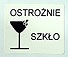 Etykiety z nadrukiem OSTRONIE SZKO (1100 sztuk), rozmiar 72 x 60 mm, termiczne