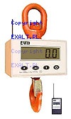 Waga dwigowa EWD 60H , nono 6000kg, dokadno 2kg, legalizowana z pilotem radiowym