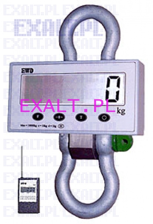 Waga dwigowa EWD 100H , nono 10000kg, dokadno 5kg, legalizowana z pilotem radiowym