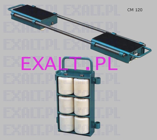 CM-120 , udwig 12t, 2-elementowy paski zestaw rolkowy, regulowana szeroko rozstawu, wszystkie rolki stae, zestaw rozczny