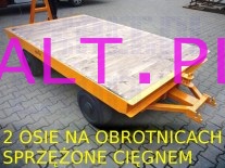 wzek transportowy do bardzo duych obcie, typ DD, nono 10 ton, wymiary platformy 4.0x2.0m (2 osie na obrotnicach)