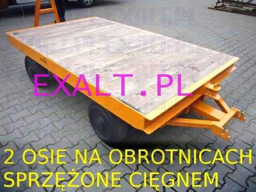 wzek transportowy do bardzo duych obcie, typ DD, nono 10 ton, wymiary platformy 4.0x2.0m (2 osie na obrotnicach)