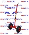 Wzek taczkowy GRZE 4 T-134/3 na koach pneumatycznych, do transportu pojemnikw na mieci