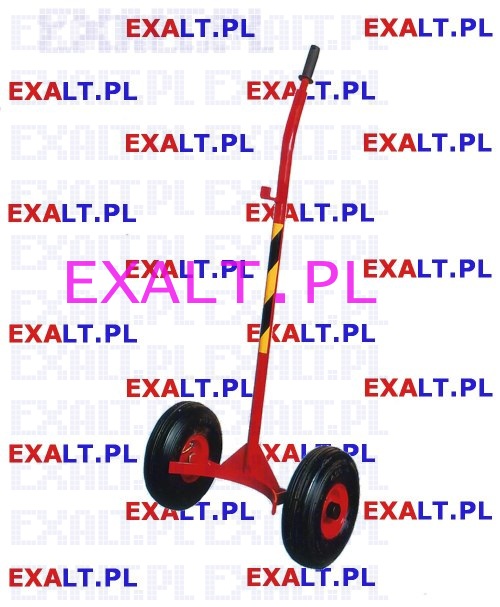 Wzek taczkowy GRZE 4 T-134/3 na koach pneumatycznych, do transportu pojemnikw na mieci