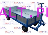 Wzek platformowy z dyszlem 3 boki otwierane, platforma 2x1 m , adowno 1000kg, podoga i burty z blachy stalowej ocynkowanej