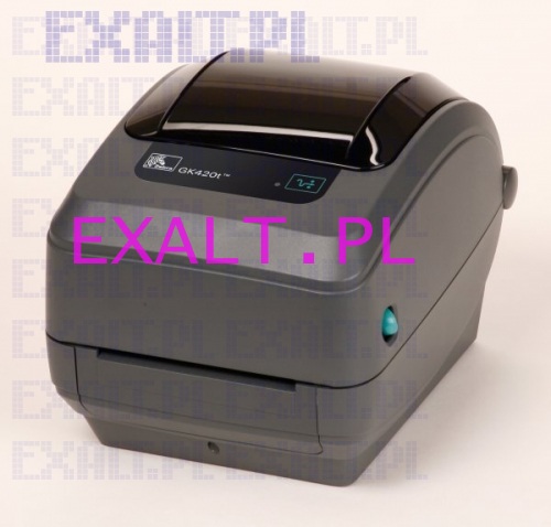 Drukarka etykiet Zebra GK420t termiczna/termotransferowa, rozdzielczo 200dpi, zcza: RS-232, USB, 10/100 PrintServer wewntrzny