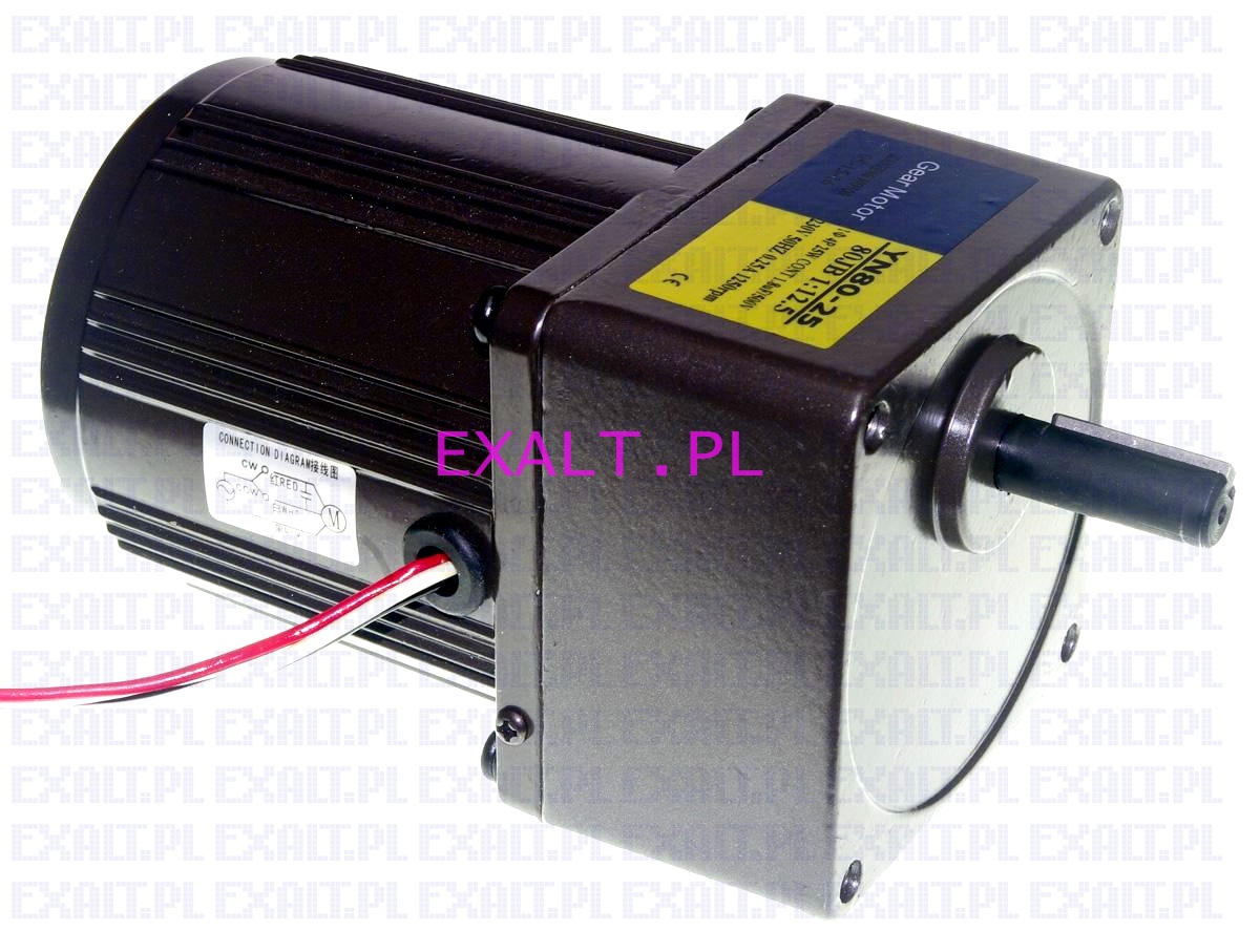 Motoreduktor 100 obr/min 0,25A / 230V 50Hz, model silnika: YN80-25-12,5