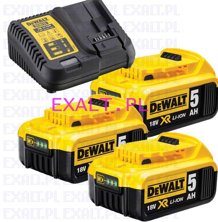 DEWALT ZESTAW COMBO BEZSZCZOTKOWY 4SZT 18V 3X5.0Ah, Kod produktu: COMBO BRUSHLESS 4PCS (DCD796P2+DCG405N+DCF887N+DCH273)