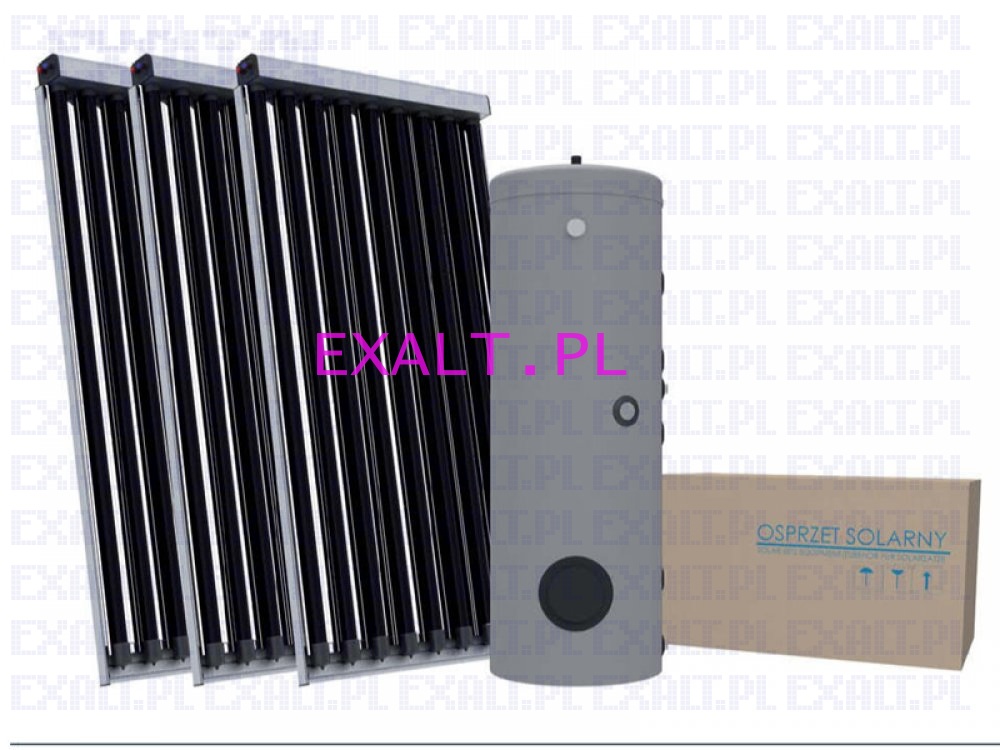 Zestaw solarny z kolektorami prniowymi, seria ESENS , model EWATT CPC 303