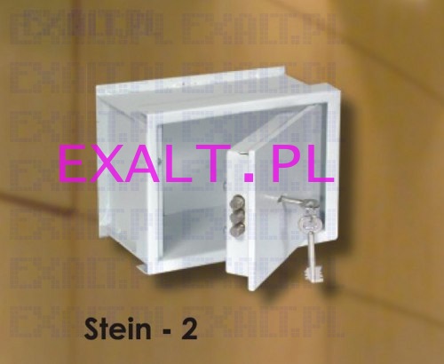 Sejf cienny STEIN-2, wymiary zewn. 160x220x110 mm , masa wasna 4 kg, pek: 0, pojemno 2 litry, zamek na klucz, kolor RAL-1013