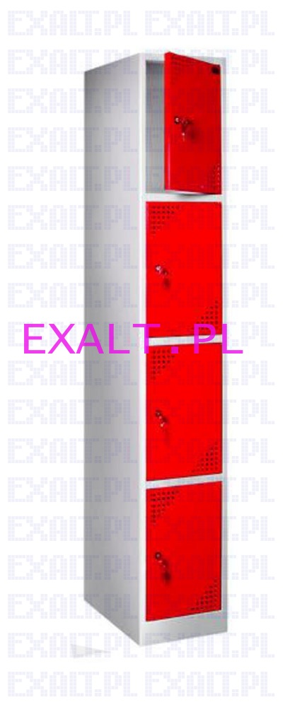 Szafa skrytkowa BS-4-1, 4 skrytki, wymiary szafki: wysoko 1850 mm, szeroko 300 mm, gboko 500 mm, kolor RAL-7032