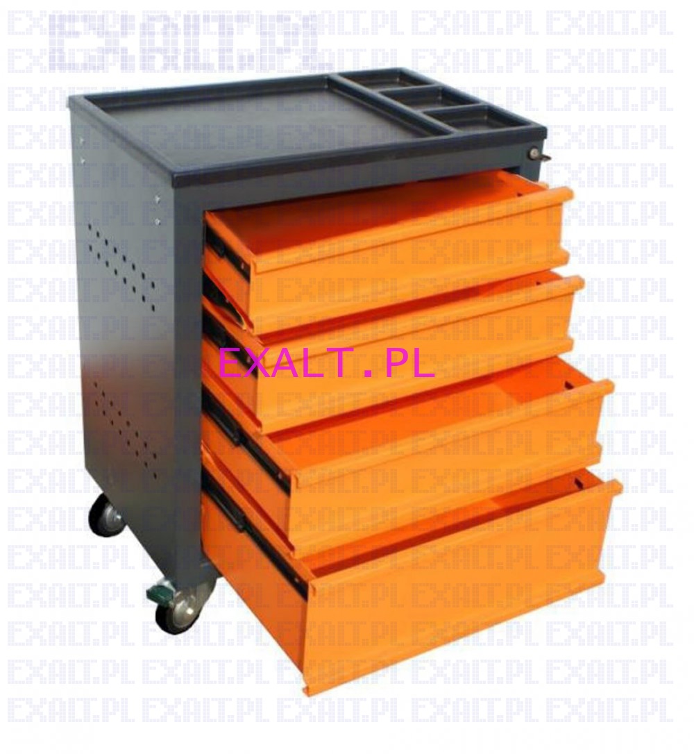 Wzek warsztatowy WSP-4 , 4 szuflady (120/120/180/200), wymiary wzka: wysoko 925mm, szeroko 666mm, gboko 430mm, kolor RAL-6010