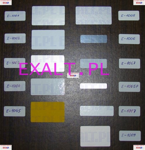 etykiety foliowe e-1009 (m-0019) , rozmiar 100x99mm  , gilza 25mm, rednica zewntrzna rolki max=120mm, (1000szt.)
