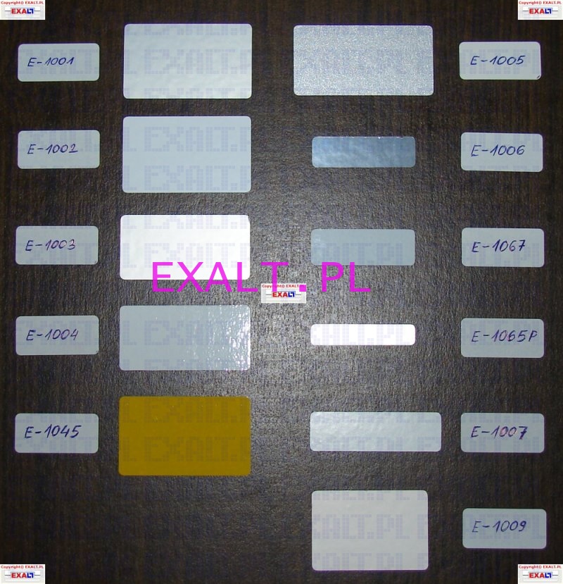 etykiety foliowe e-1009 (m-0019) , rozmiar 100x99mm  , gilza 25mm, rednica zewntrzna rolki max=120mm, (1000szt.)