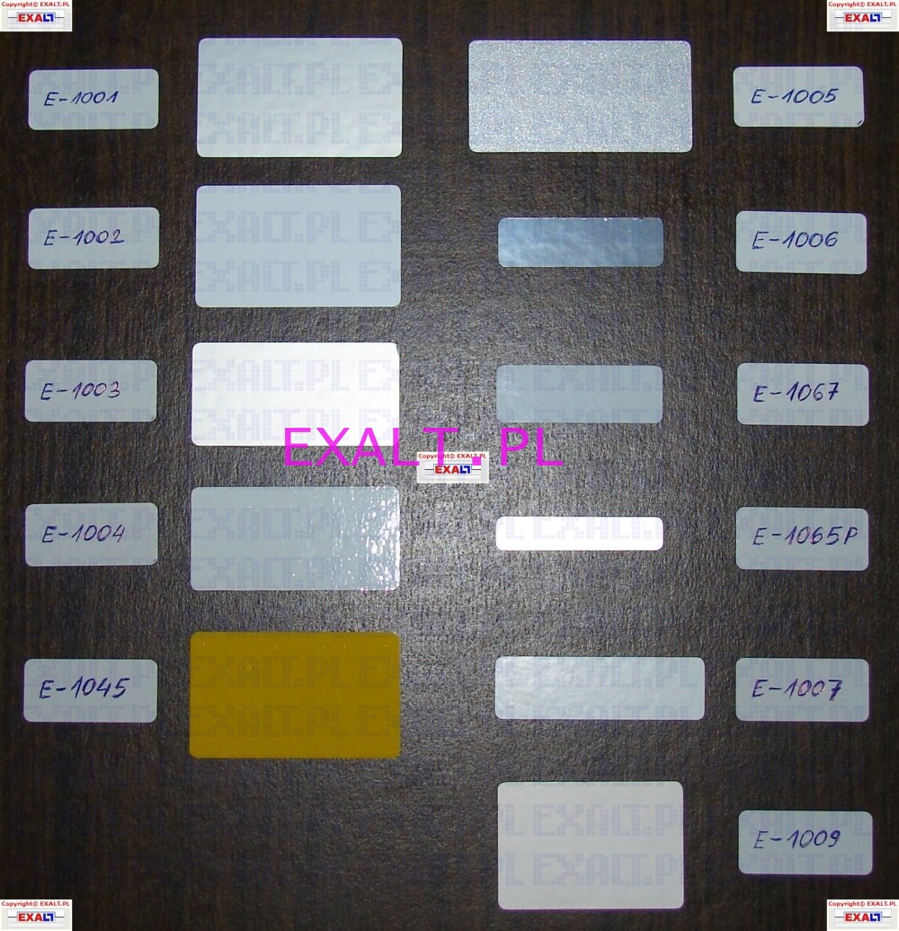 etykiety foliowe e-1065 (m-0165p) , rozmiar 30x7mm  , gilza 76mm, rednica zewntrzna rolki max=200mm, (1000szt.)