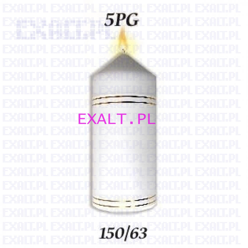 opakowanie 35szt. - wieca pogrzebowa zdobiona, wysoko 150mm, rednica 63mm - (pakowane w folie i w jeden karton zbiorczy)