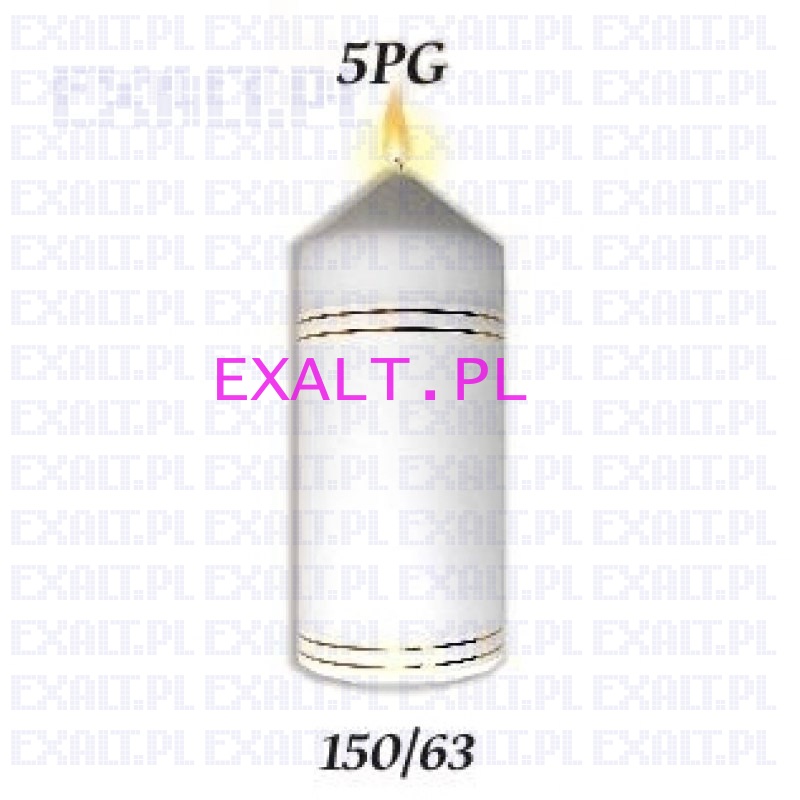 opakowanie 35szt. - wieca pogrzebowa zdobiona, wysoko 150mm, rednica 63mm - (pakowane w folie i w jeden karton zbiorczy)