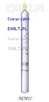 opakowanie 48szt. - wieca do chrztu zdobiona, wysoko 400mm, rednica 33mm - (pakowane w folie i tekturowe pudeka kada wieca oddzielnie i w karton zbiorczy)
