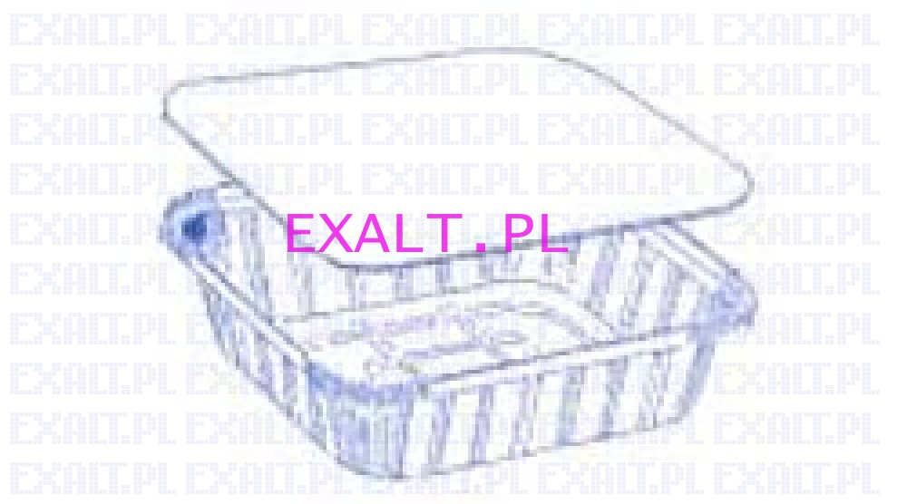 Przykrywka do foremki aluminiowej FOR10 prostoktnej o pojemnoci 900ml (z przezroczystego polistyrenu) - karton (250szt.)