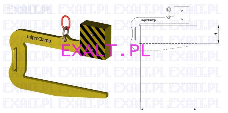 Zawiesie jednorone do krgw miproClamp CH-S