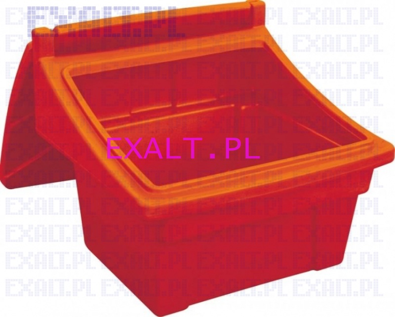 Pojemnik na piasek i sl, skrzynia na piasek i sl, pojemno 70L/100kg, kolor czerwony