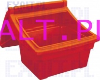 Pojemnik na piasek i sl, skrzynia na piasek i sl, pojemno 120L/170kg, kolor czerwony