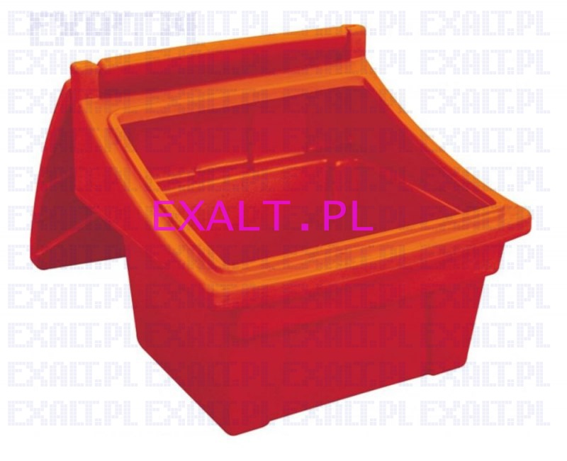 Pojemnik na piasek i sl SGB00050RE, 50 litrowy, dugo 0,6m, szeroko 0,57m, wysoko 0,50m, kolor czerwony