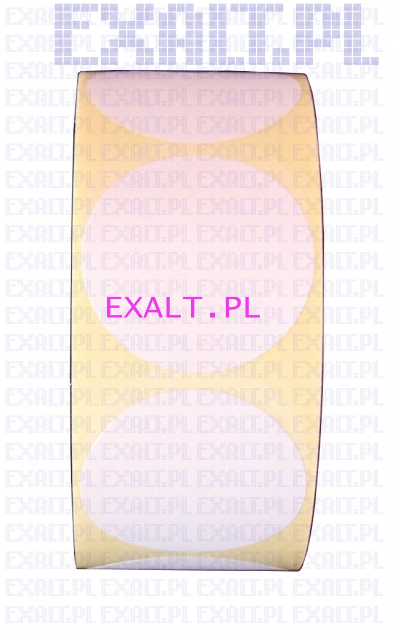 etykiety okrge do druku termotransferowego o rednicy 10mm , nawinite na rolce o rednicy wewn. 76mm, rednica zewntrzna: do 200mm, 3 rzdowe (1000szt.)