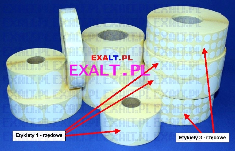 etykiety okrge do druku termicznego o rednicy 22mm , nawinite na rolce o rednicy wewn. 25mm, rednica zewntrzna: do 120mm (1000szt.)