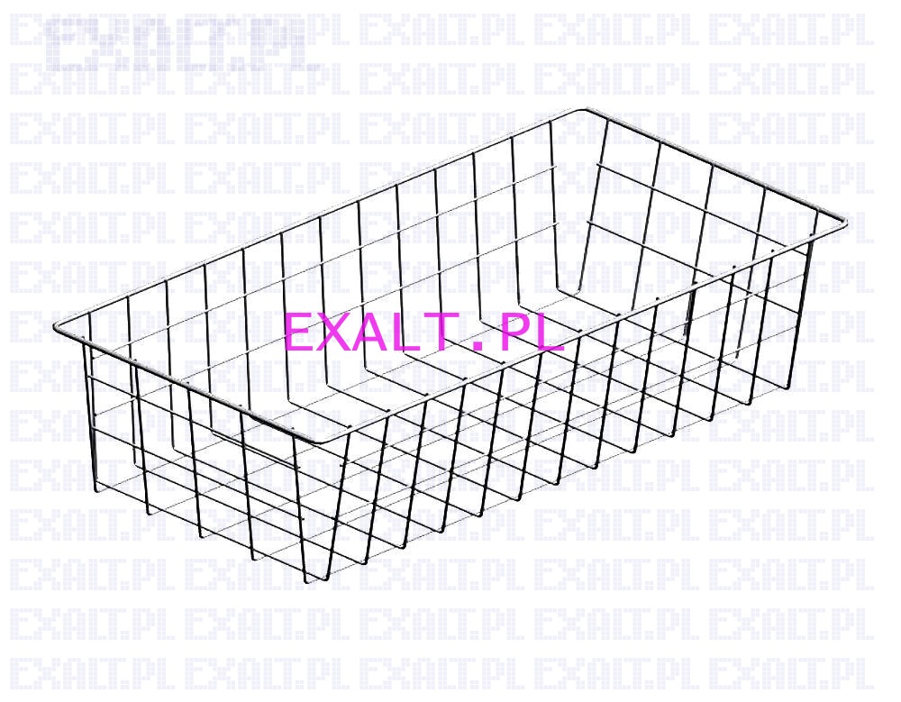 Kosz szufladowy, wymiary 235x475x50mm, kolor siwy (indeks: 922345023)