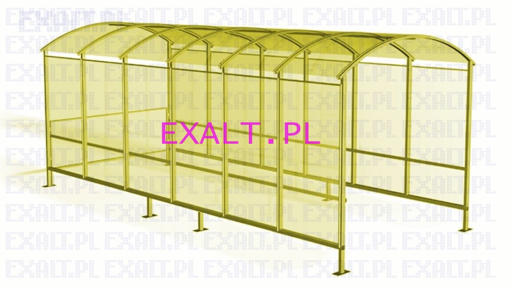 Wiata na wzki EURO-T, 6-metrowa, kolor RAL 1021 ty