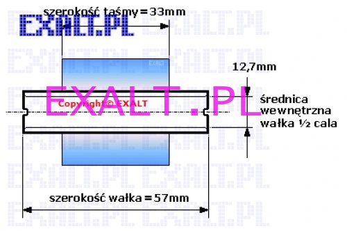 tama termotransferowa ywiczna, waek 0,5 cal, szeroko 33mm x 74m (nazwa katalogowa 800132201)