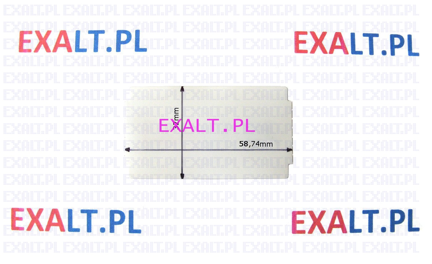 Przewieszki kartonowe MAT 170g do zadruku termotransferowego, 58,74x32mm, (bez otworu) (1000szt.)