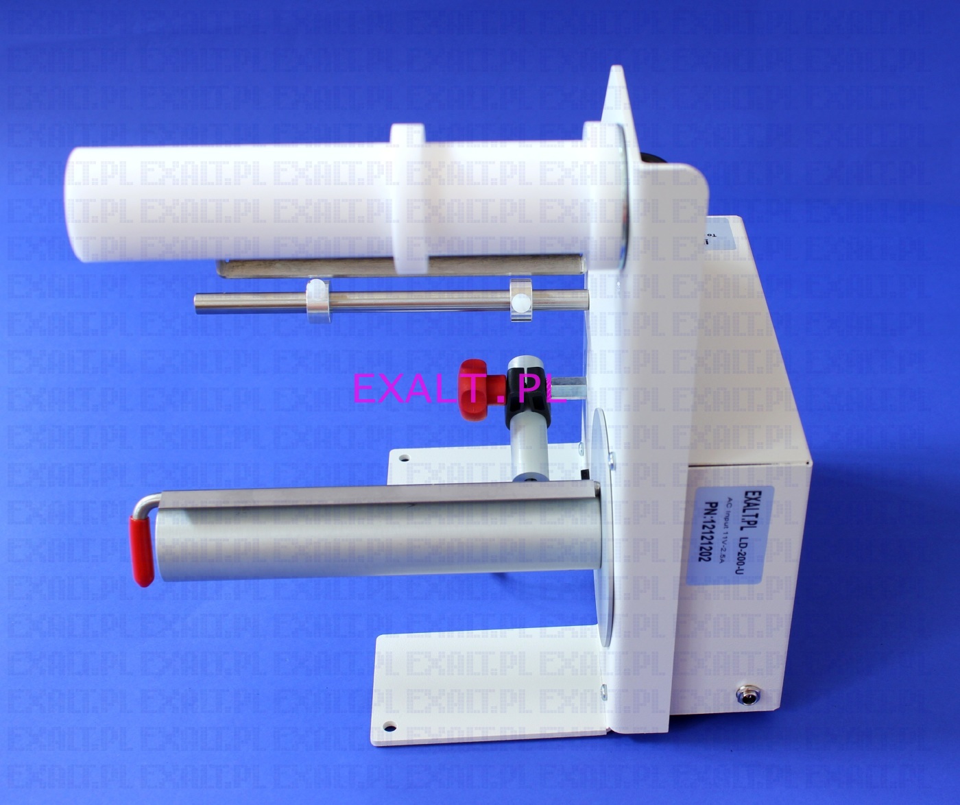 Podajnik etykiet LD-200-U, max. szeroko pasa etykiet 165mm, wysoko etykiet od 10 do 150mm, max. rednica zewntrzna rolki 220mm, max. prdko wysuwania 110mm/sec