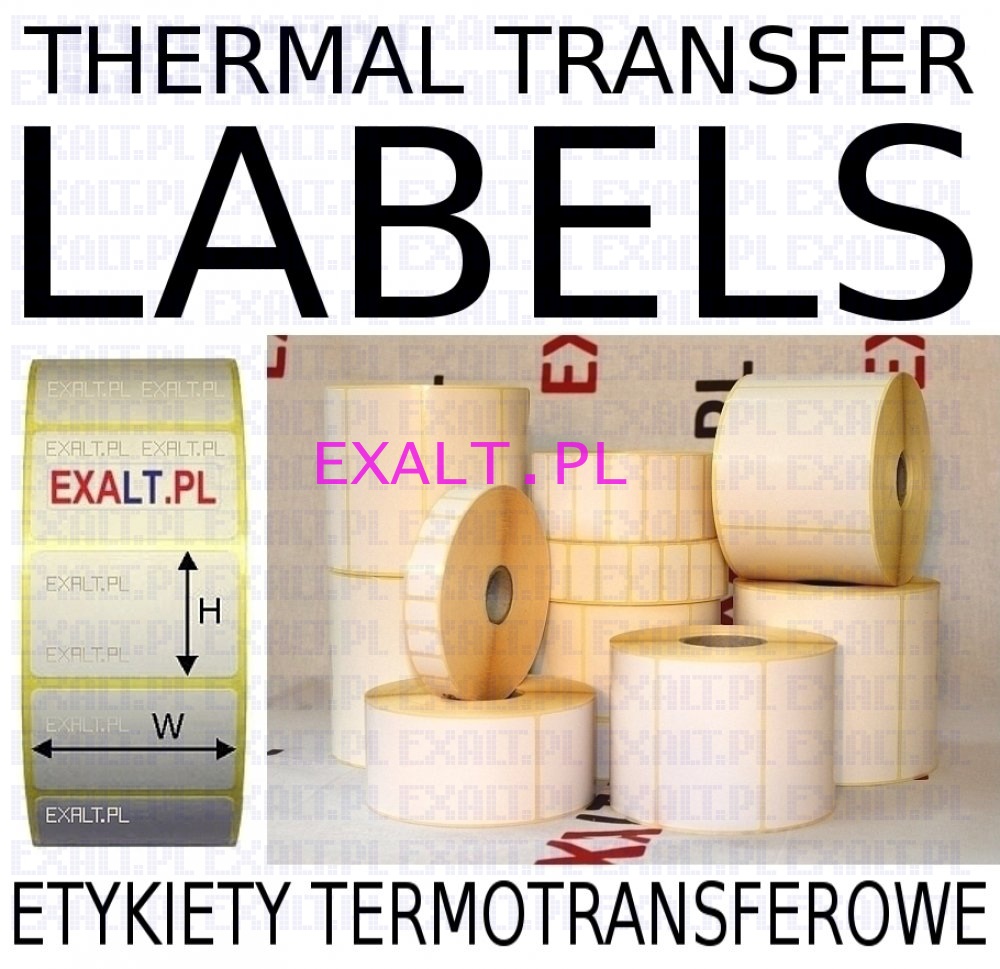 Rolka etykiet termotransferowych 45x34mm, gilza 40mm, nawj 2000 etykiet na rolce