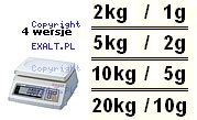 Waga sklepowa SW-1R, zakres: 10kg z dodatkowym zasilaniem na baterie, z legalizacj (nowa, rok prod. 2011, legalizacja 2 lata)