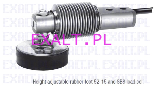 Okrga stopka ze stali szlachetnej (z regulacj wysokoci)Typ 52-15 do czujnika tensometrycznego BK2 o obcieniu nominalnym 200/500/1000/2000kg