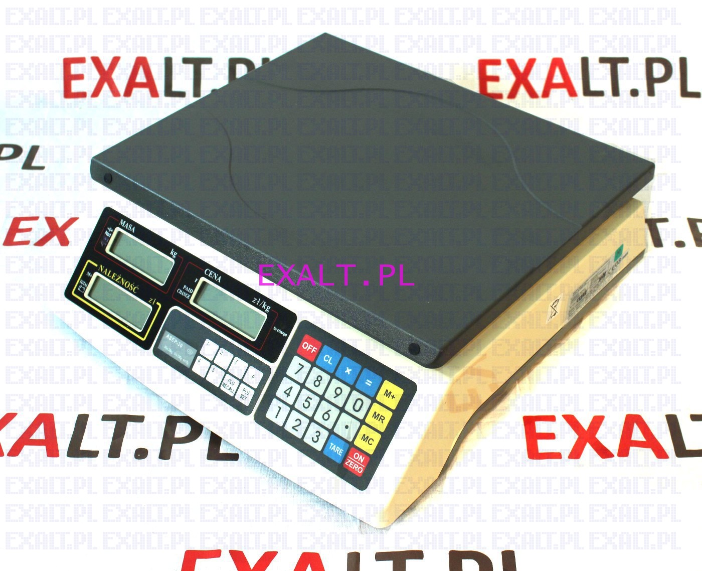 Waga sklepowa kalkulacyjna ASEP-30, zakres 30kg, dokadno 10g, z zasilaniem akumulatorowym, z legalizacj w cenie
