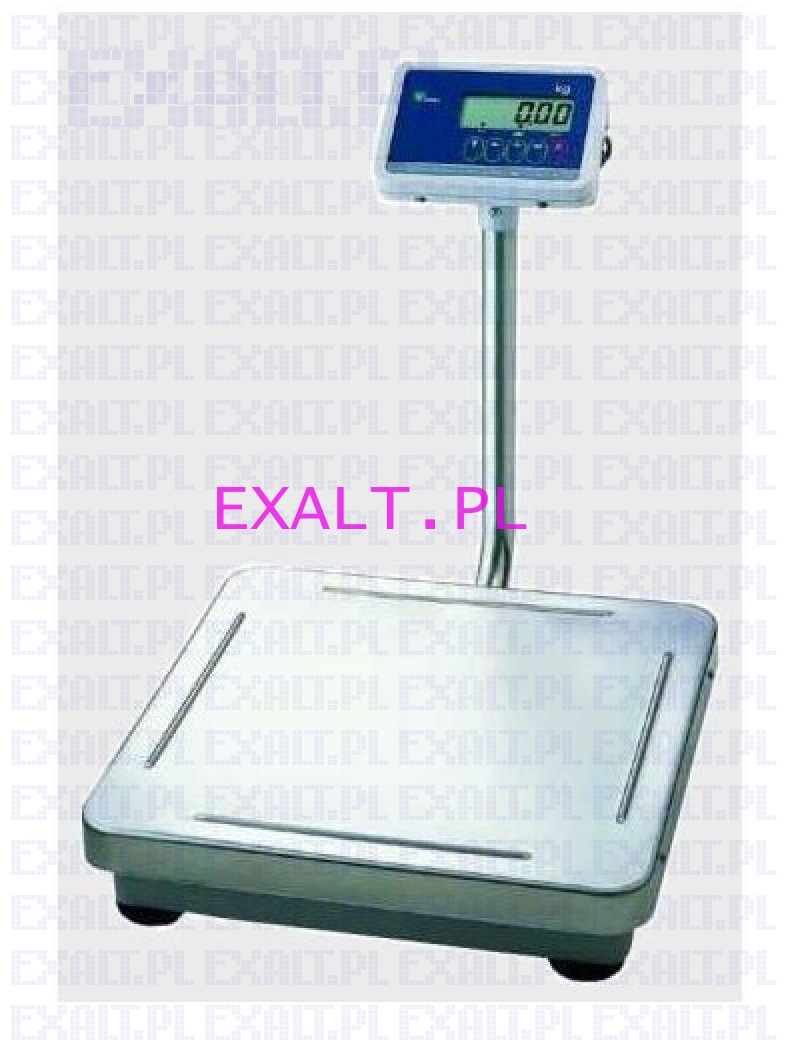 waga platformowa legalizowana DS160, zakres 150kg, dokadno 50g, miernik wagowy na supku o wysokoci 50cm, rozmiar platformy 48x48 cm