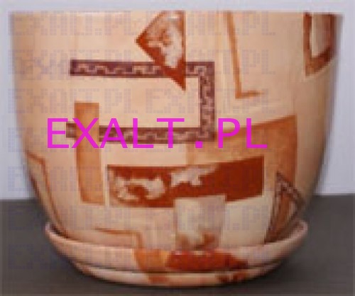 Doniczka Ceramiczna Tapeta Beczka 3 o rednicy 16cm. Wzr 25. Wzr 01. Cena za 6szt