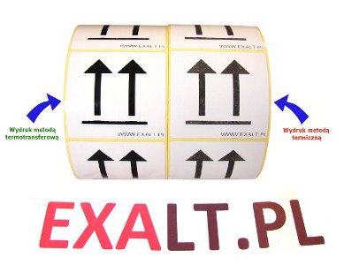 etykiety z wydrukiem strzalek metoda termotransferowa termiczna