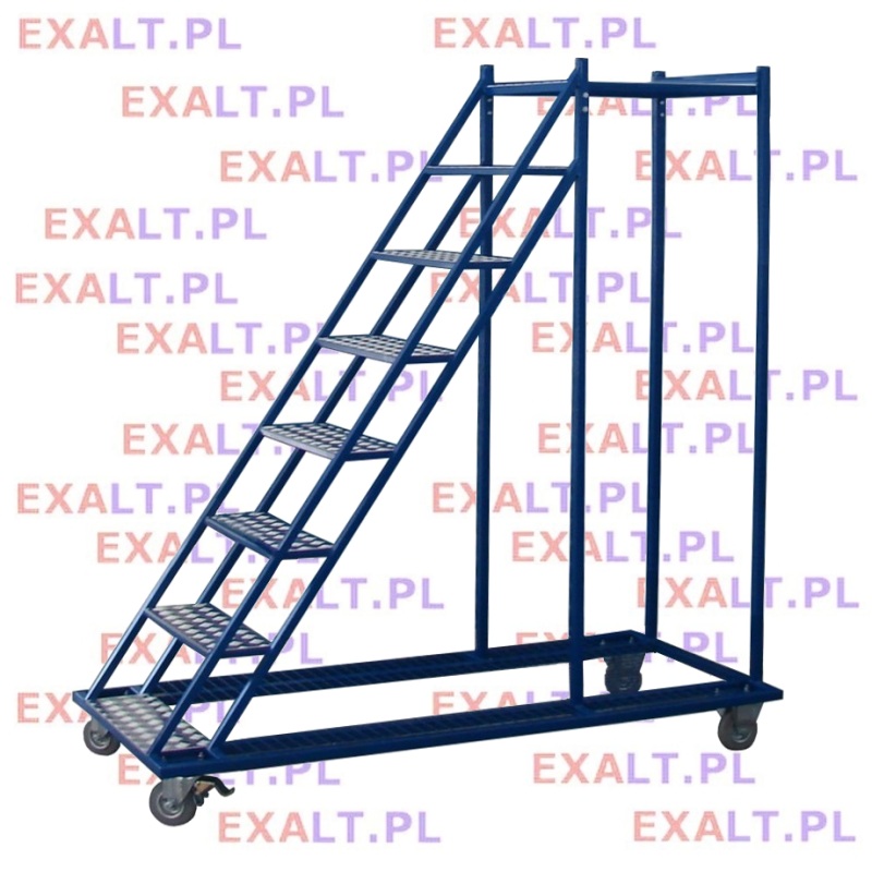 schody metalowe 7-stopniowe na kolach