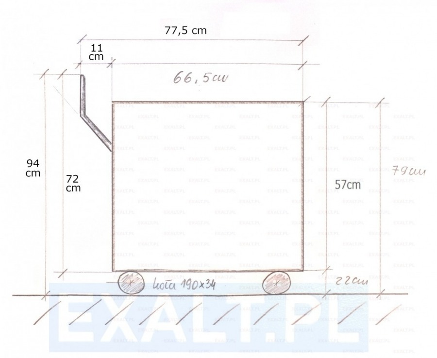 wymiary wozka szpitalnego