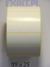 etykiety do druku na drukarkach termicznych o rozmiarze 75 x 25 mm