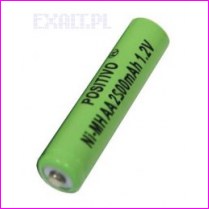 Akumulatorek NiMH (rozmiar AA) jako dodatkowe, awaryjne rdo zasilania do wag serii BTA i BDM
